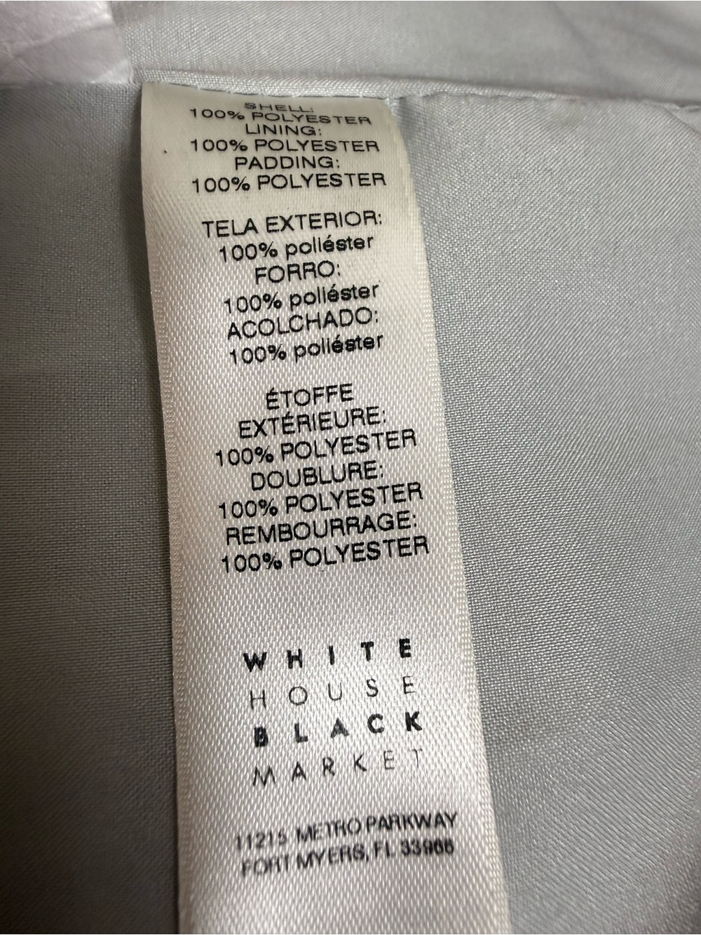 White House Black Market Silver Quilted Puffer Vest size XS - Picture 11 of 11